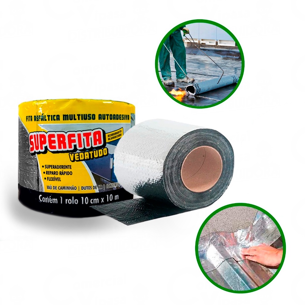 Detalhes do Manta Asfáltica Auto Adesiva Aluminizada Multiuso Calhas Telhas Fácil Aplicação Impermeabilizante