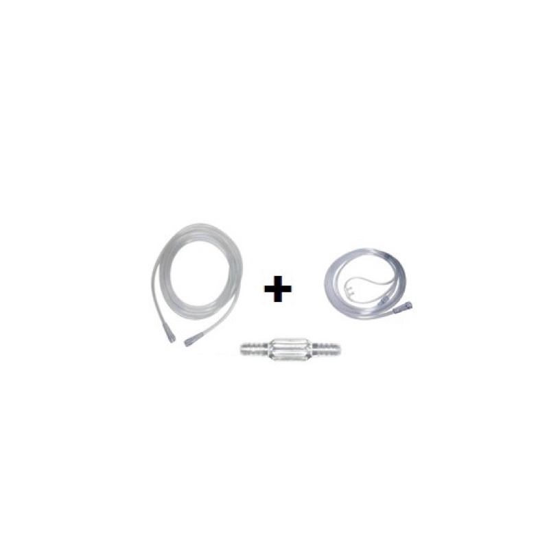 Kit - Extensão de Oxigênio 5MTS + Cânula Nasal Adulto + Conector União