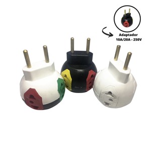 Adaptador de tomada benjamim bola 10A/20A/250V un