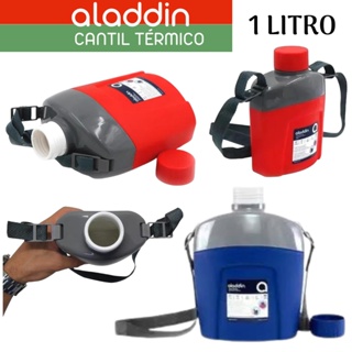 Cantil Térmico Aladdin 1 Litro Camping, Trilha e Pesca - O Cantil Mantém Água Quente e Fria Por Até 8 Horas em Oferta na Shopee