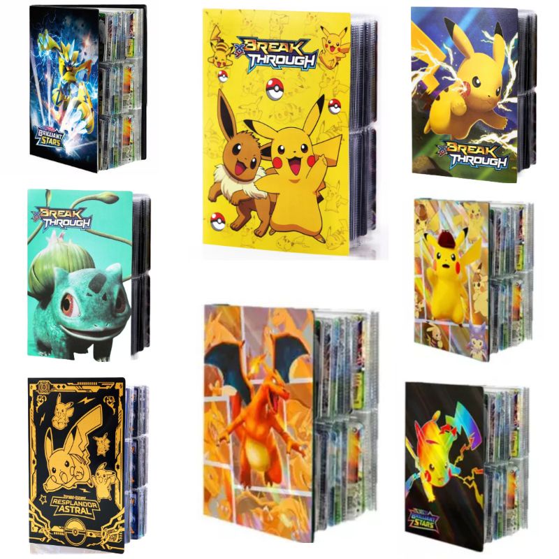 Álbum Pasta Cartas/Cards Pokémon - Fichário Porta 240 Cartas Pokemon Charizard Pikachu