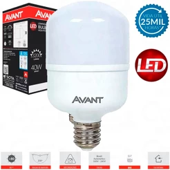 Lâmpada De Led Luz Branca Grande 40W E27 6500K Para Iluminação Casa Comércio Claridade AVANT