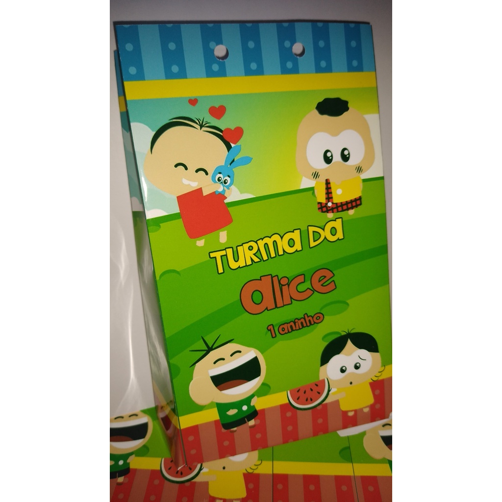 20 mini sacolinha surpresa 10x18 lembrancinha aniversário turma da monica toy