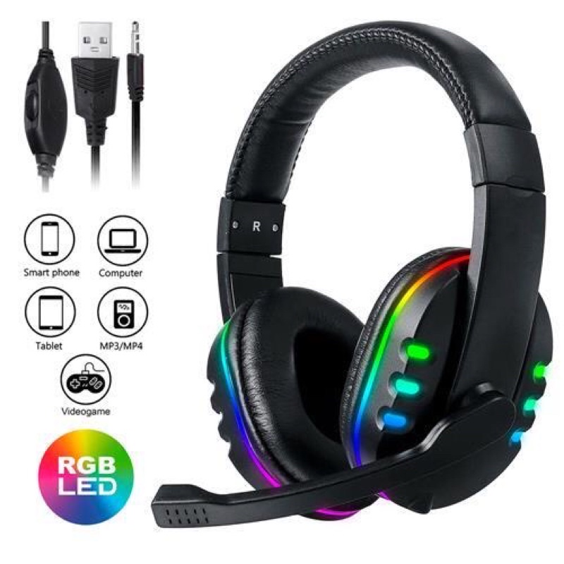 Headset Fone Gamer de ouvido com microfone Para PC Ps4 XBOX Computador Celular, P3 Headphone