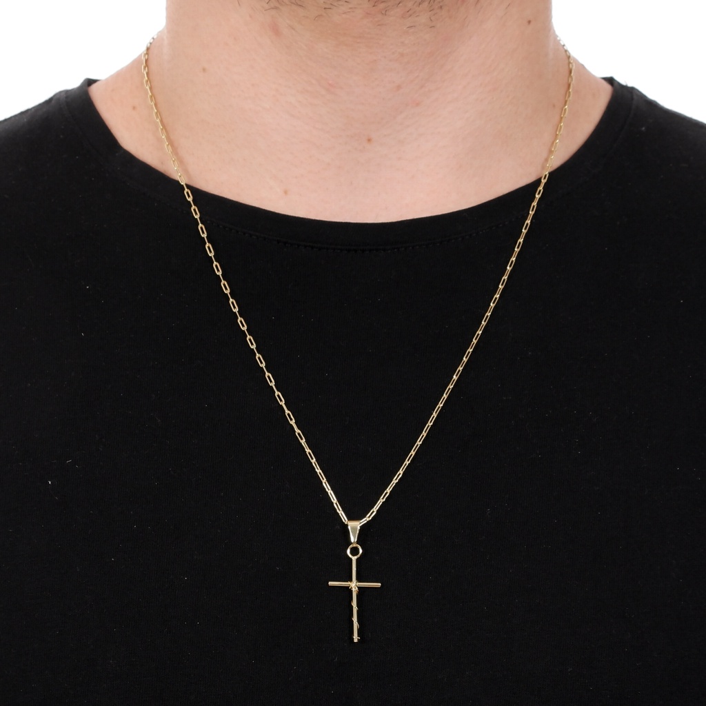 Crucifixo Masculino Ouro Branco: Onde Comprar | BuscaProdutos