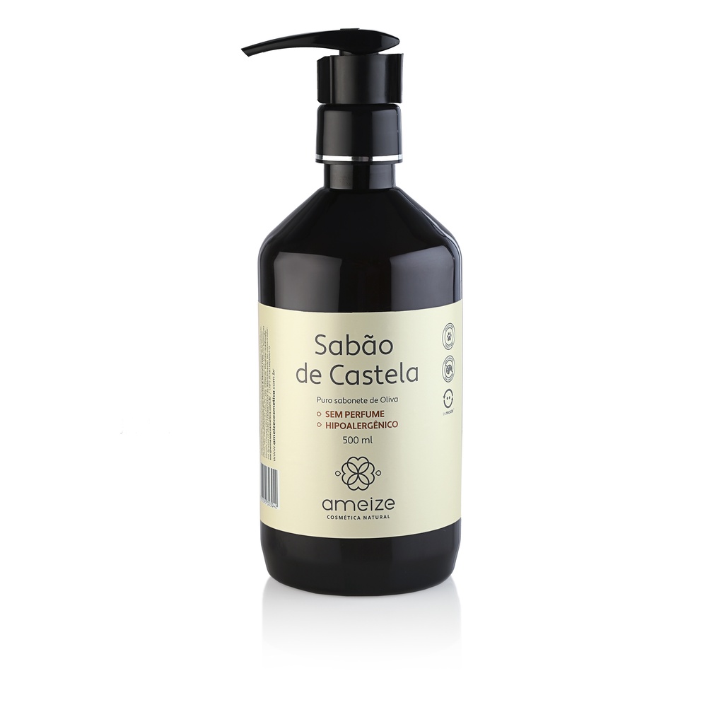 Sabão de Castela Sem Perfume 500 ml com válvula pump em Oferta na Shopee