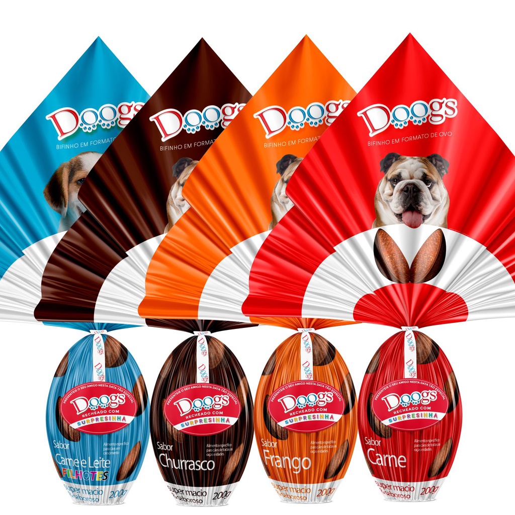Ovo de Páscoa Doogs Sabores Petisco Para Cães 200grs