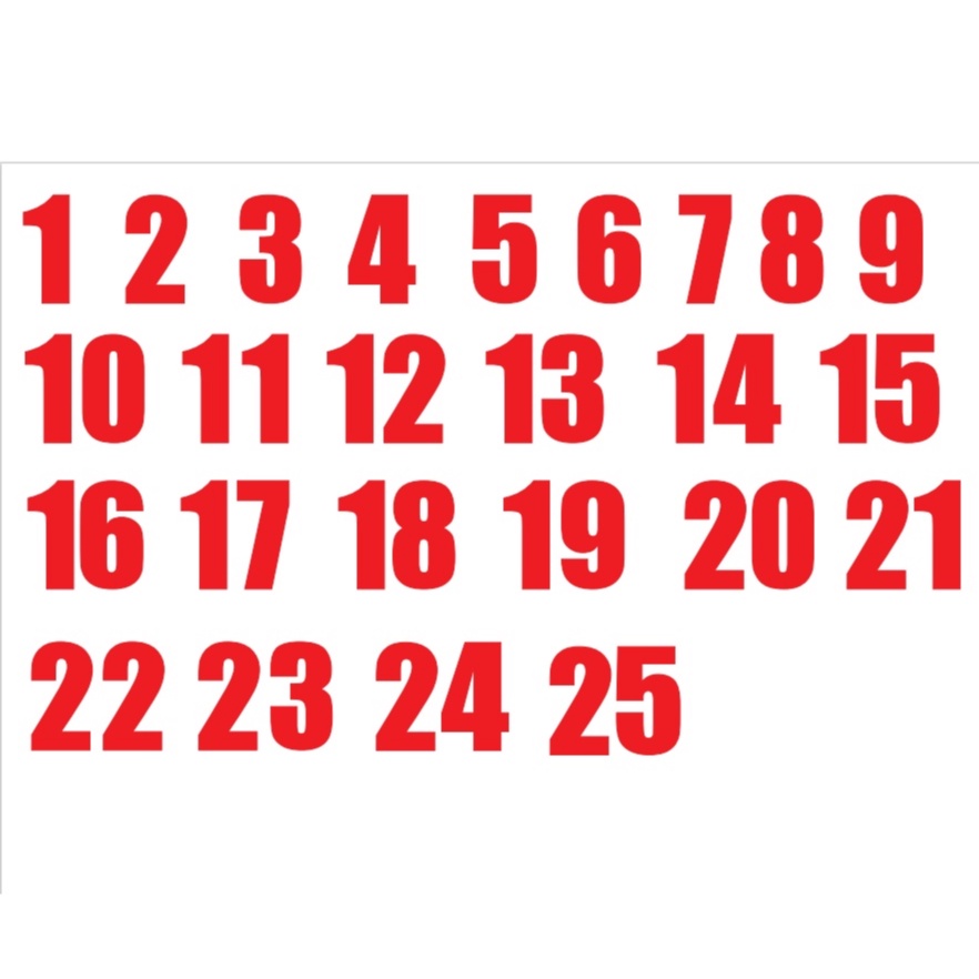 Números em feltro - Calendário Advento (recorte a laser calendário advento)