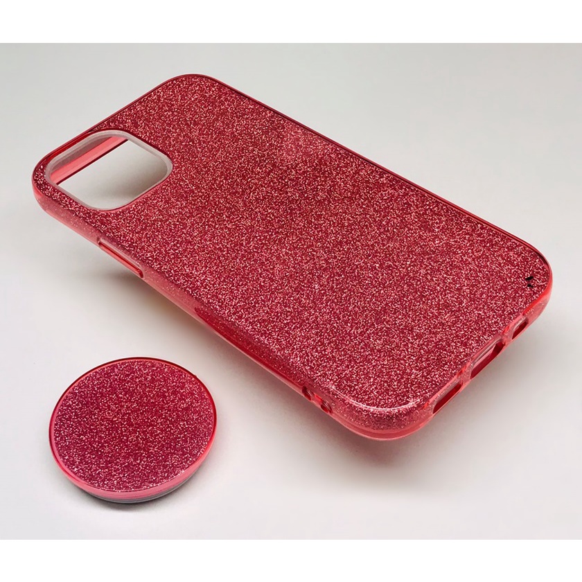 Capa Iphone 12 Tela 5.4 Glitter Com Suporte Popsocket Capinha