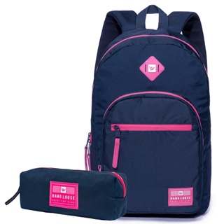 Mochila Hang Loose  Estojo Original Escolar Faculdade em Oferta na Shopee