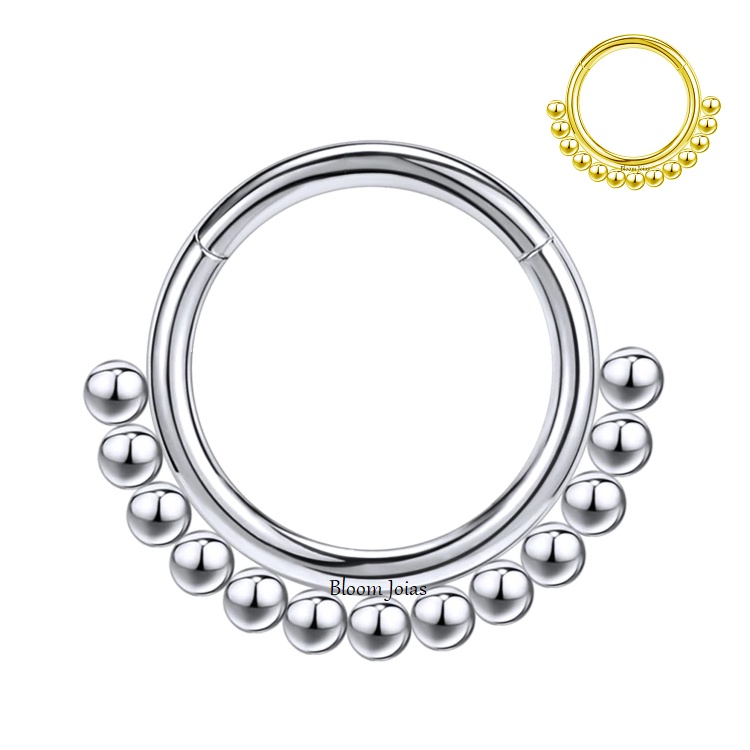Piercing Argola Indiana Articulada Clicker Titânio Daith Septo em Oferta na Shopee