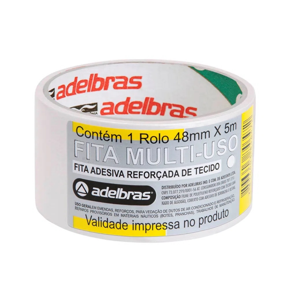 Fita Silver Tape Branca 48mm X 5m Adelbras