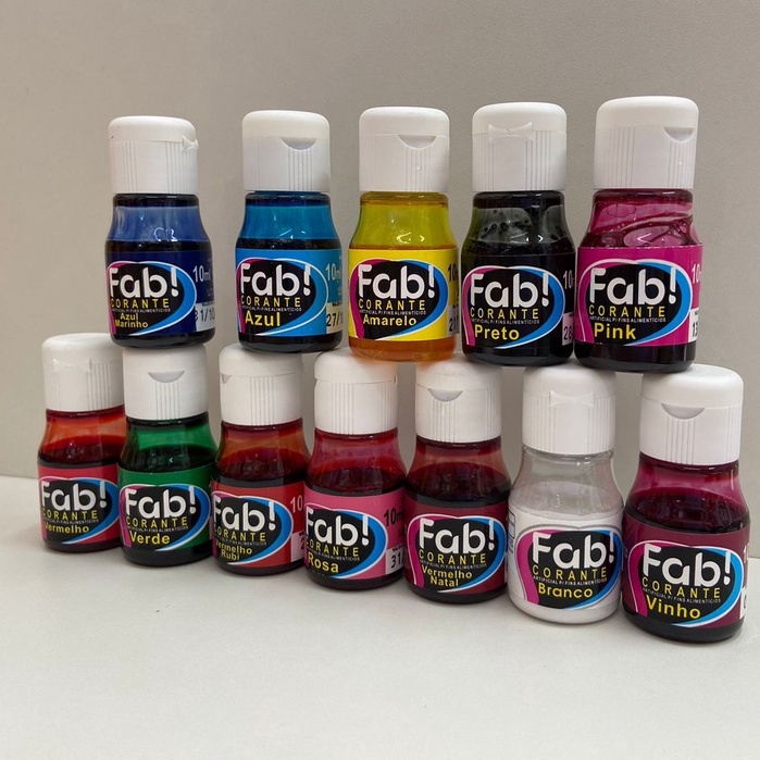 Corante Alimentício Líquido Para Bolo 10ml - Várias cores