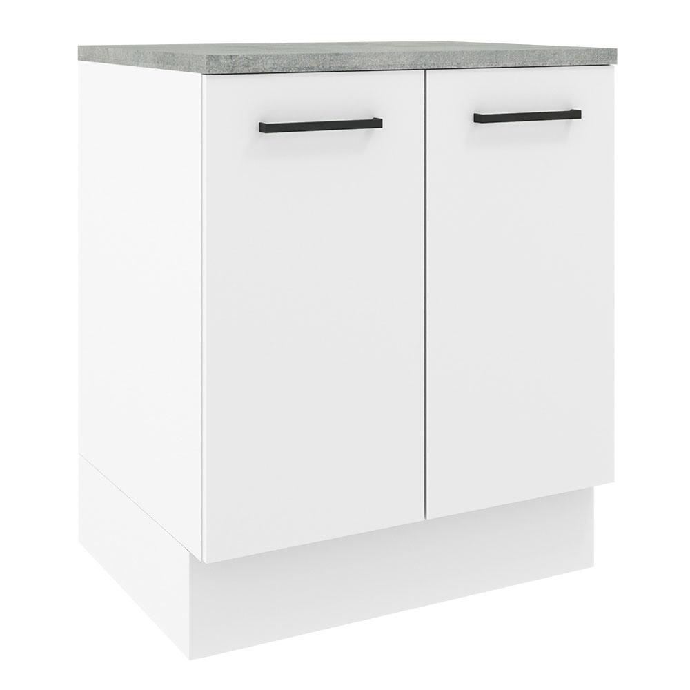 Balcão Armário de Cozinha 70 cm 2 Portas Branco Agata Madesa