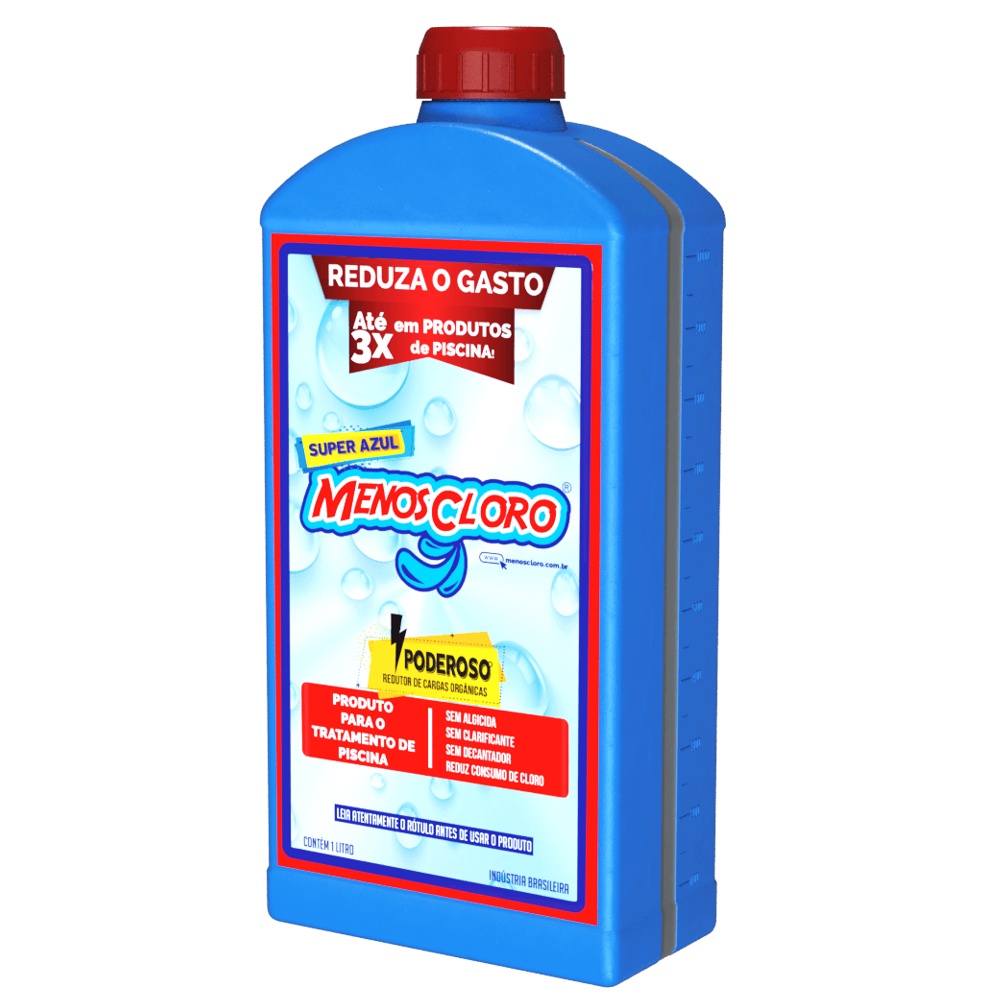 1 Litro de Menos Cloro produto para Limpeza de piscina