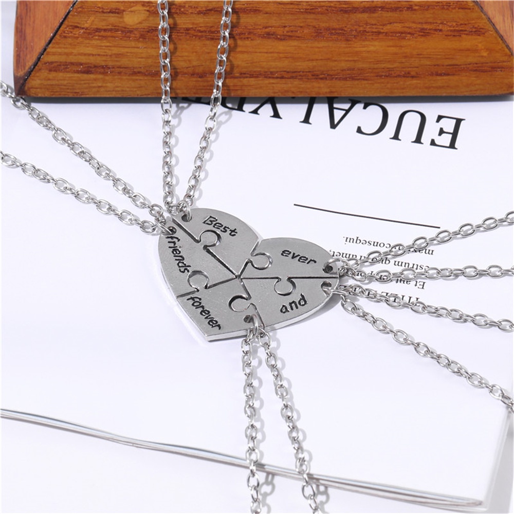Colares de 5 Peças de Moda Melhor Amigo Sempre e Pingente de Liga de Zinco Metal Bff Colar de Amizade Corrente de Encanto Feminino Presente — R$ 19,80 em Shopee, 45% OFF