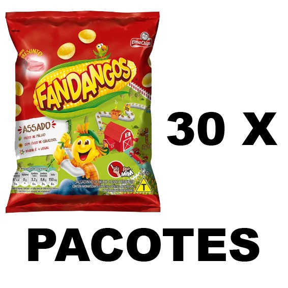 30 Biscoitos Salgadinho Elma Chips Fandangos 20G em Oferta na Shopee