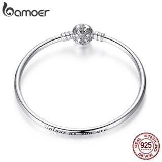 Pulseira Bamoer 925 Letras De Prata Flocos De Neve Charme 17cm 19cm 21 cm Para Mulheres Presentes pas915