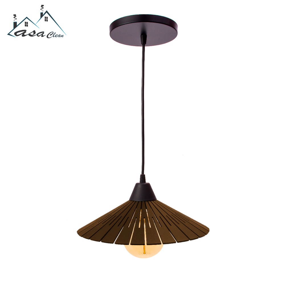 Luminária Pendente China em Madeira, Chapéu Chinês, Marrom, Pendente Centro De Mesa, Iluminação, Decoração, Black Friday