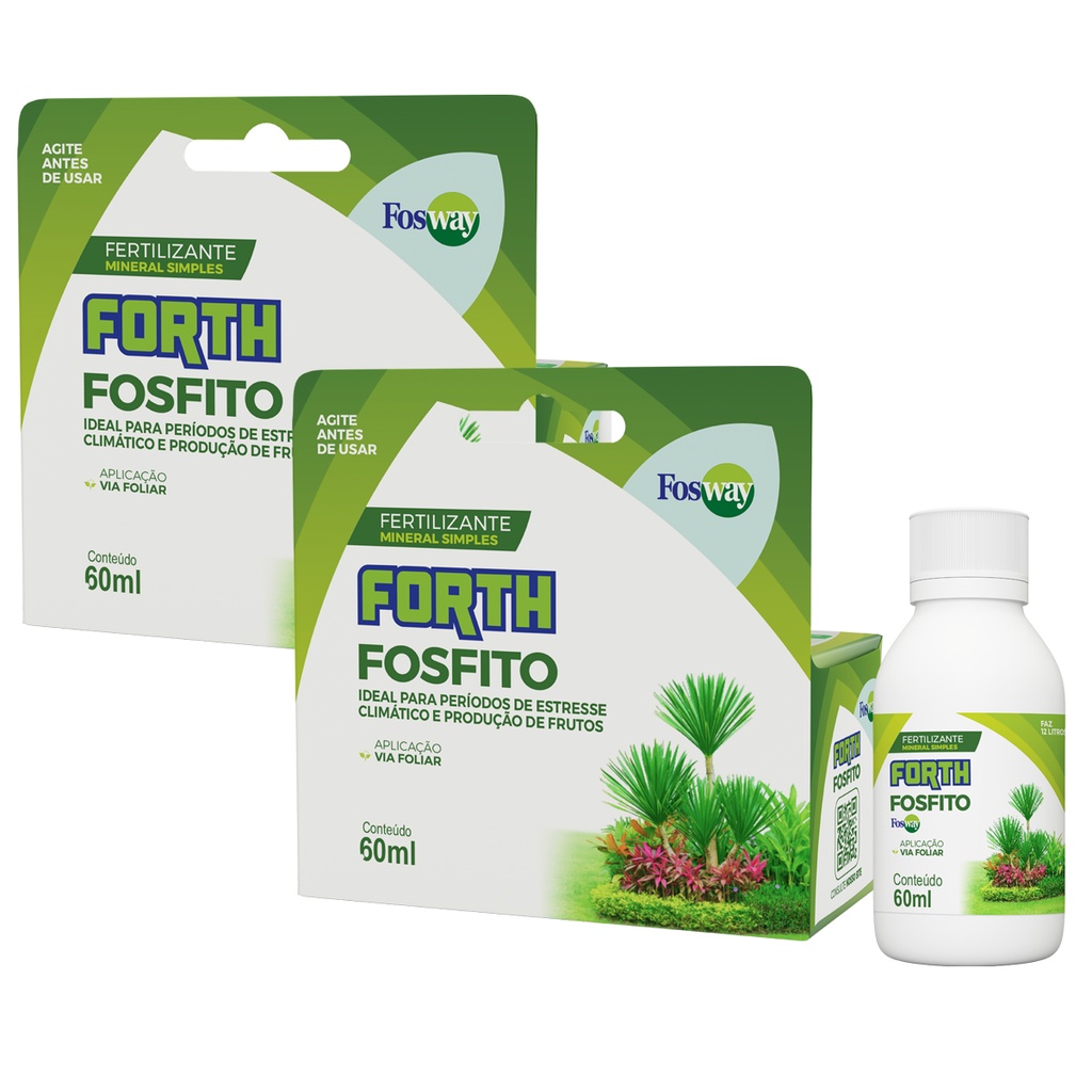 Kit 2 Fertilizante Forth Fosfito de Potássio Fosway 60ml Concentrado - Forth em Oferta na Shopee