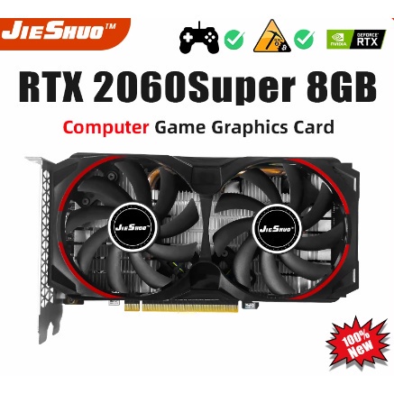 Placa de vídeo NVIDIA JIESHUO RTX 20 SERIES 2060 SUPER 8GB DDR6