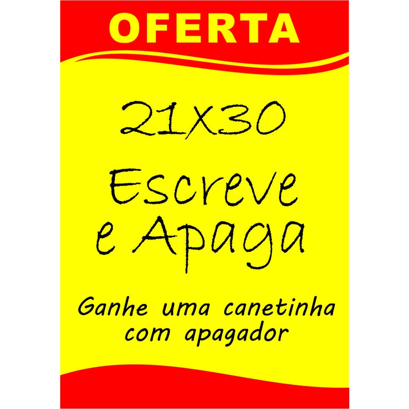 10 Placas Cartaz de Oferta Promoção Preço 21x30 com 10 unidades