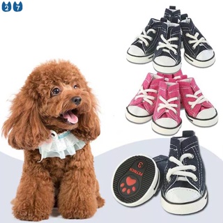 『 27Pets 』 Hot Selling Pet Sapatos De Cachorro , Lona Antiderrapante Pequeno em Oferta na Shopee
