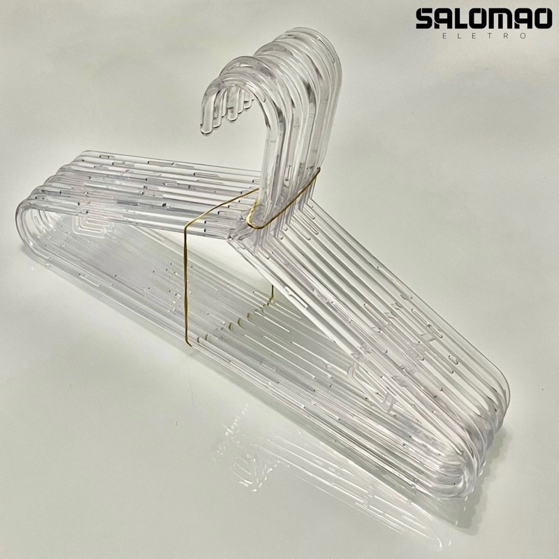 Cabides Acrílico Transparente - Kit 50 Unid.