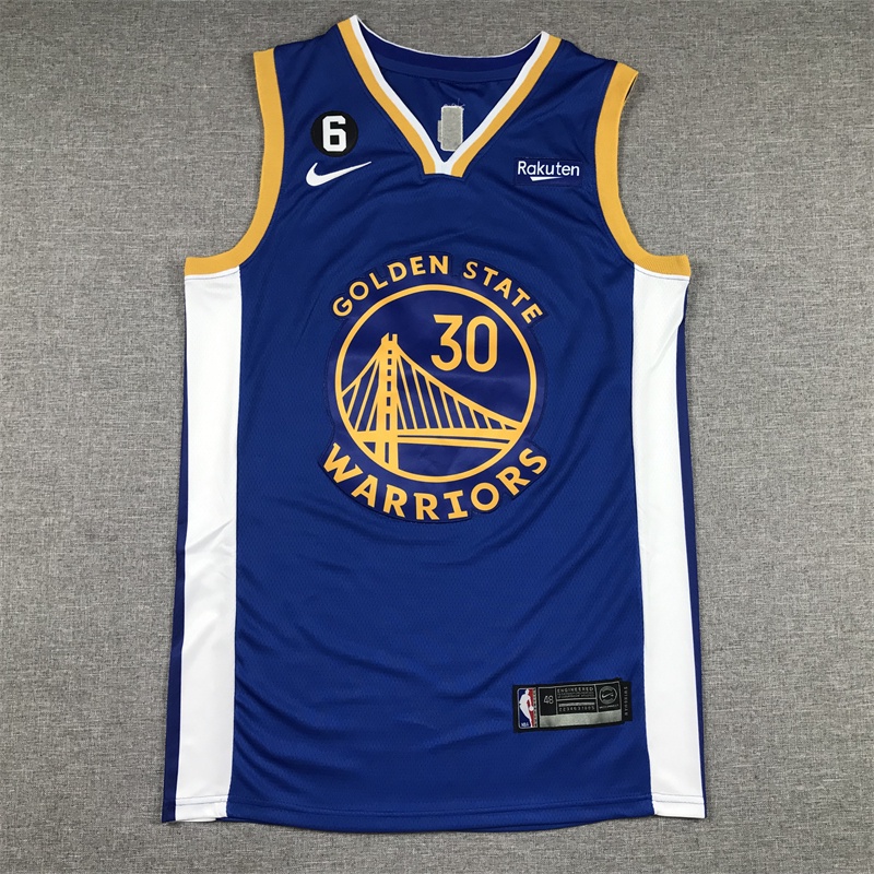 2023 Masculino Camisa Golden State Warriors Stephen Curry Azul Basquete Jersey