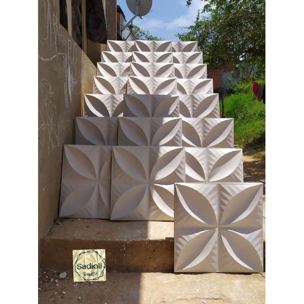forma para fabricação de gesso molde 3D pétala frisada 39x39