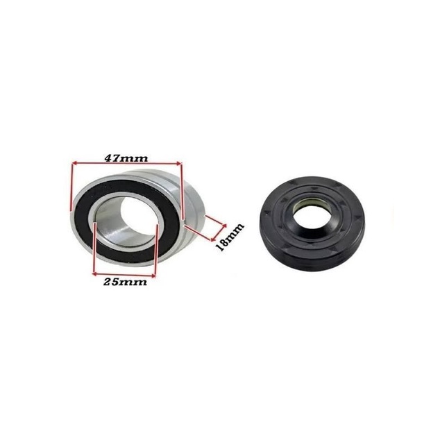 Rolamento Duplo 6005  + Retentor do Tanque Electrolux - LTE07/LAC09/LTE08..