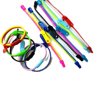 Kit 12 pulseiras zíper coloridas fidget toy anti stress colorido
