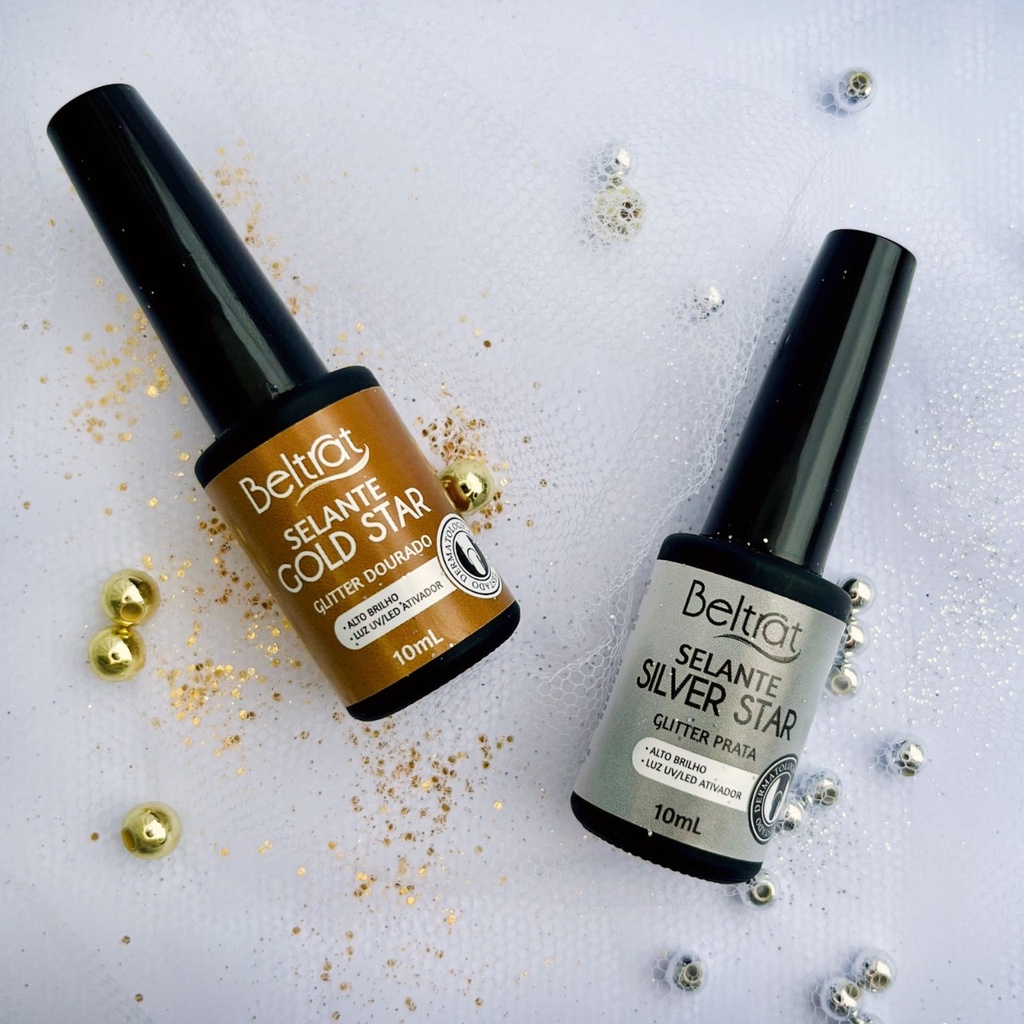 Selante Star Beltrat Selante Com Glitter Top Coat Com Glitter Beltrat Gold Star Silver Star