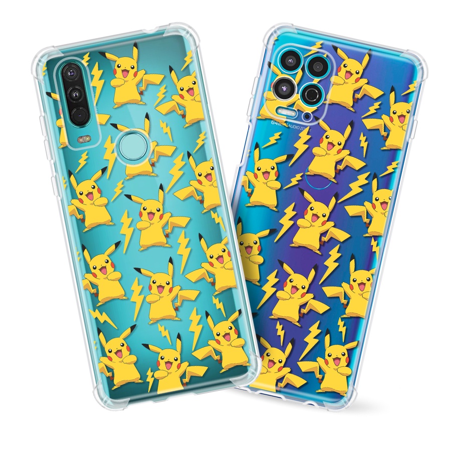Capinha de Celular Fs14 Desenho Pokemon Pikachu Para Moto G9 G10 G22 G30 G31 G41 G52 G60 G62 G71 G75 G100 G200 Edge