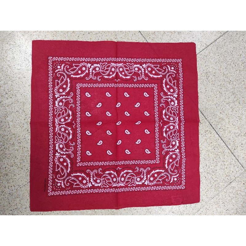 kit de 6pcs bandana cor preto e vermelho