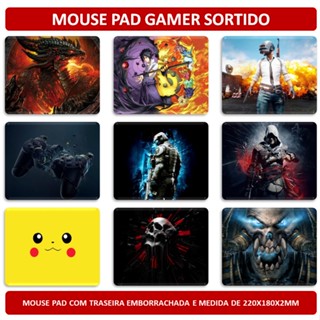 Mouse Pad Emborrachado Gamer Para Jogo Estampado Personalizado - 22x18Cm - ESCOLHA A ESTAMPA - Exbom Barato