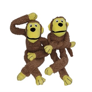 Brinquedo Cachorro pet mordedor macaco macaquinho de pelucia com Apitos e olhos bordados ORIGINAL DA CHALESCO
