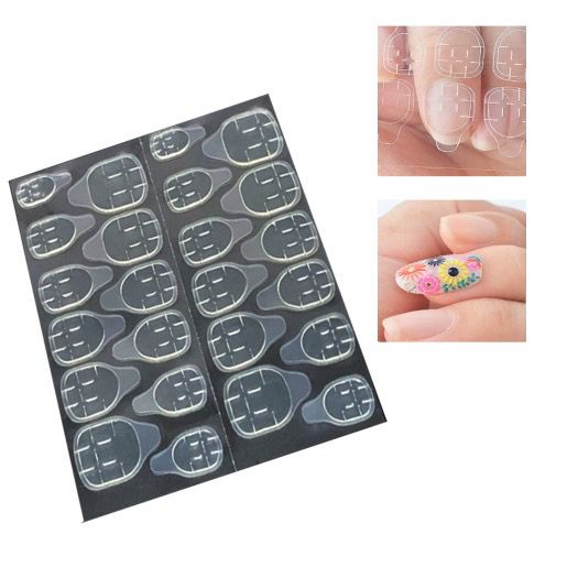 Kit 288 Cola Adesivo para unha Dupla Face Adesivo Fita Falso Pregos Arte Decoração de unha