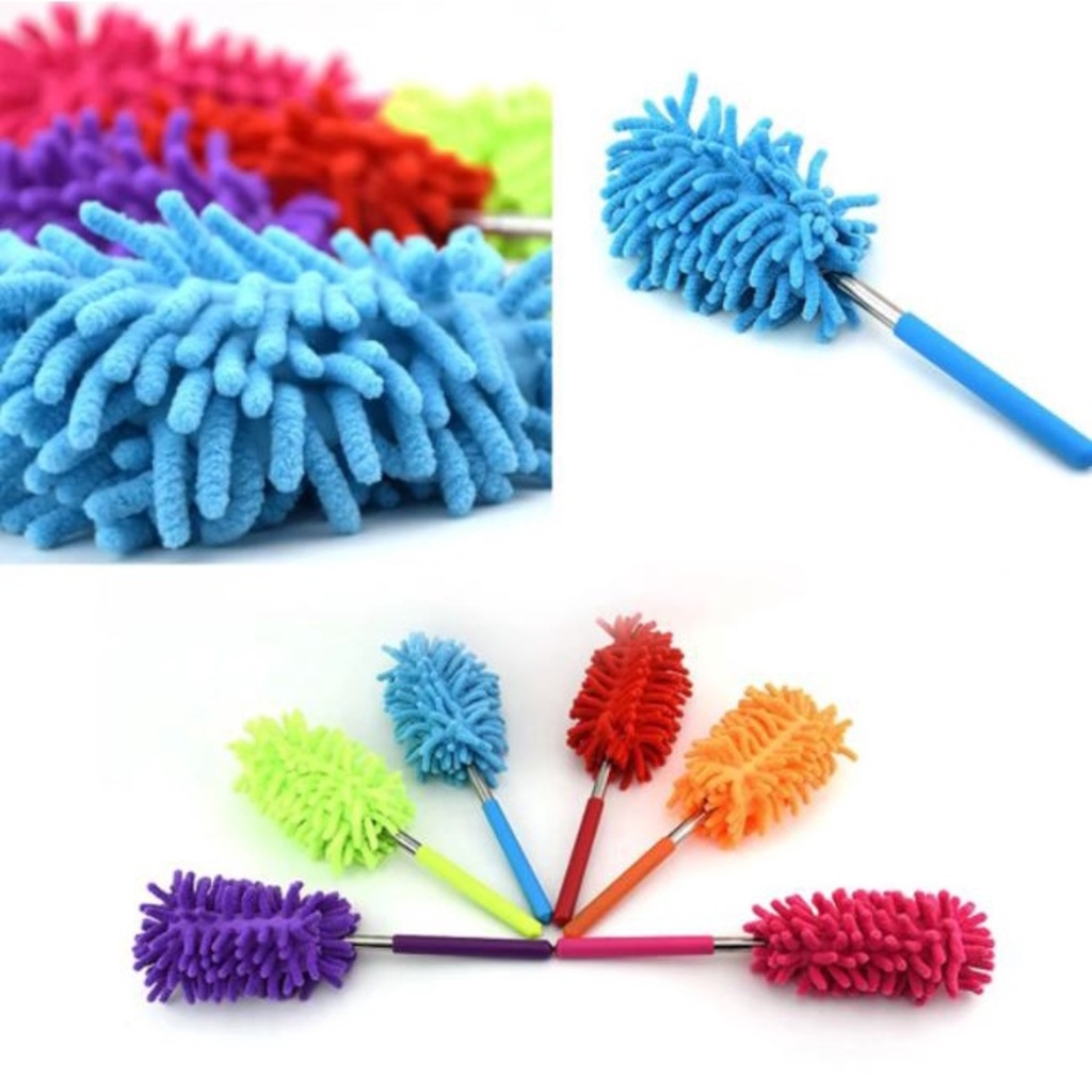 Espanador Chenille Microfibra Retrátil Articulado Para Limpeza