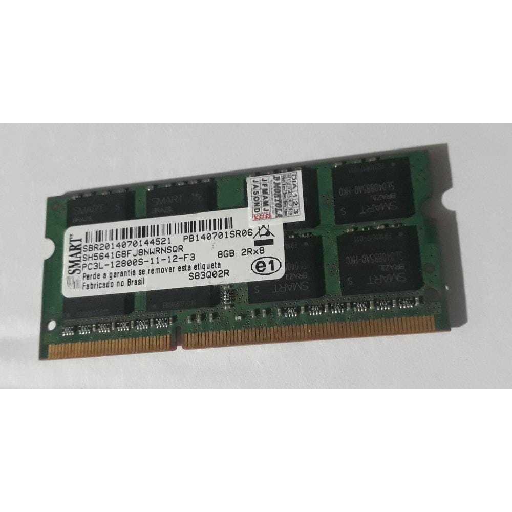 Memoria Smart Ddr3 8gb Notebook Pc3l-12800s 2rx8 1.35v