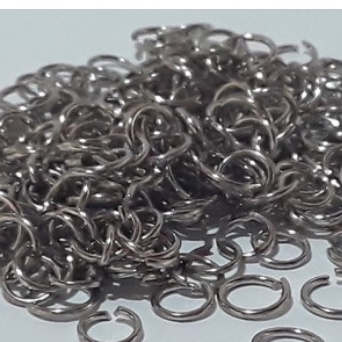 3.000 Argola Metal P/ Bijuterias cor  Prateado - 4mm em Oferta na Shopee