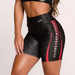 Short Fitness Academia Feminino Bermuda Suplex Estampada Change Your Mindset