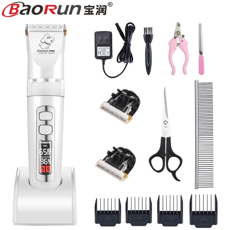 BaoRun P9 P3 P2 Cortador De Pêlo Profissional Para Animais De Estimação Gato Cães Kit De Tosa Recarregável Elétrico E Cã em Oferta na Shopee