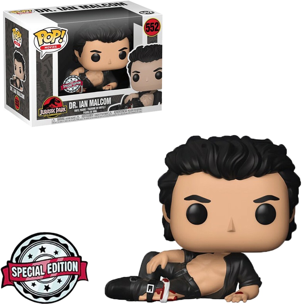 FUNKO POP JURASSIC PARK EXCLUSIVE - DR. IAN MALCOM 552 NOVO ORIGINAL em Oferta na Shopee