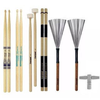 Kit Baquetas Variadas Linha Profissional Liverpool
