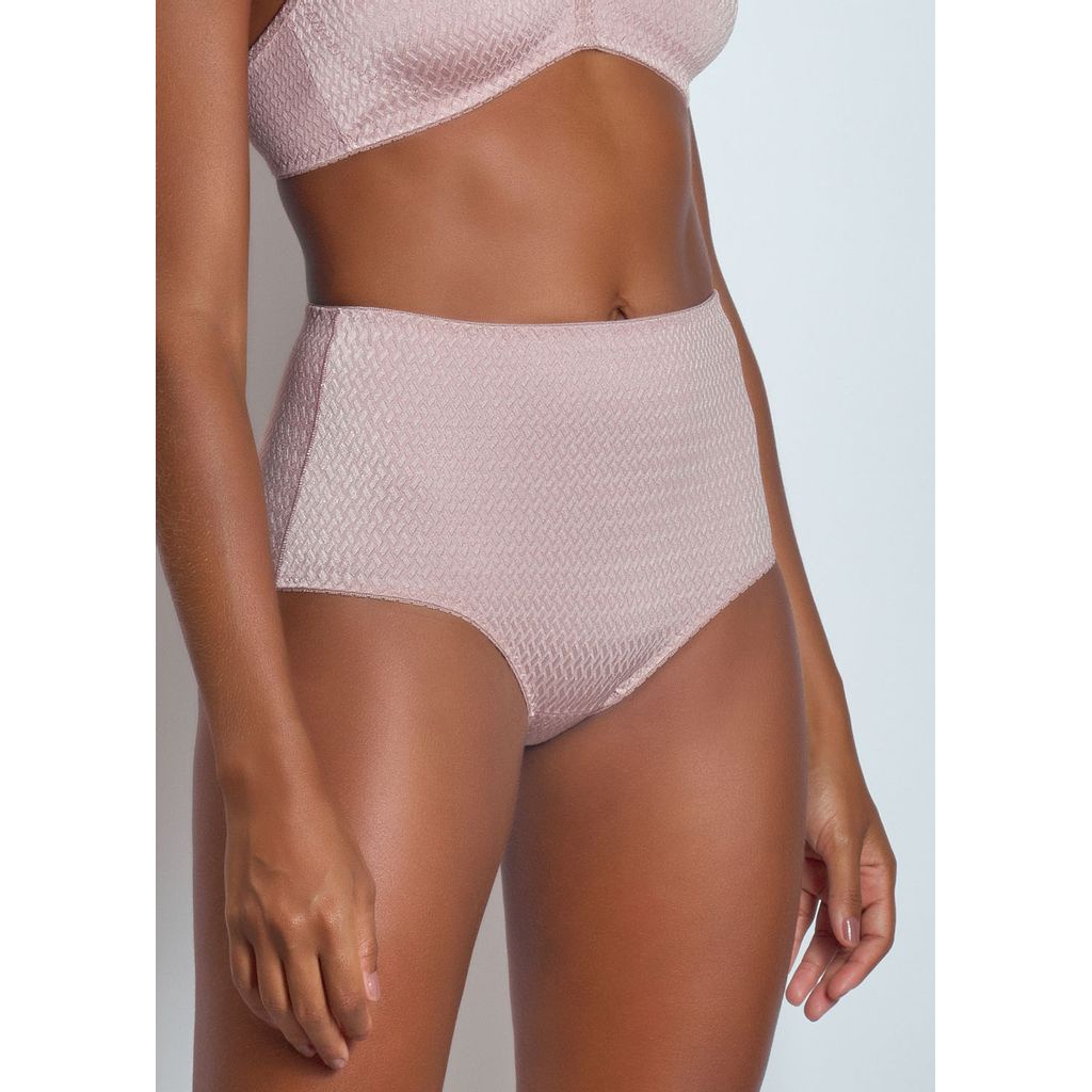Calcinha Cintura Alta Duloren Mondrian CASTANHA Plus Size em Oferta na Shopee