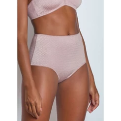 Calcinha Cintura Alta Duloren Mondrian CASTANHA Plus Size