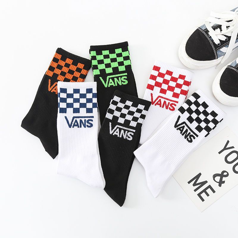 Meia vans De Moda meias cano alto Esportivas Algodão - Escorrega o Preço