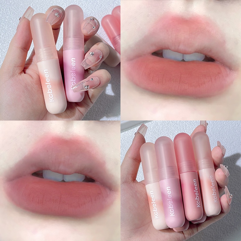 6 Cores Baton Brilho Labial Não Desbotante Natural Maquiagem Nua Longa Duração Batom Líquido Mate Veludo