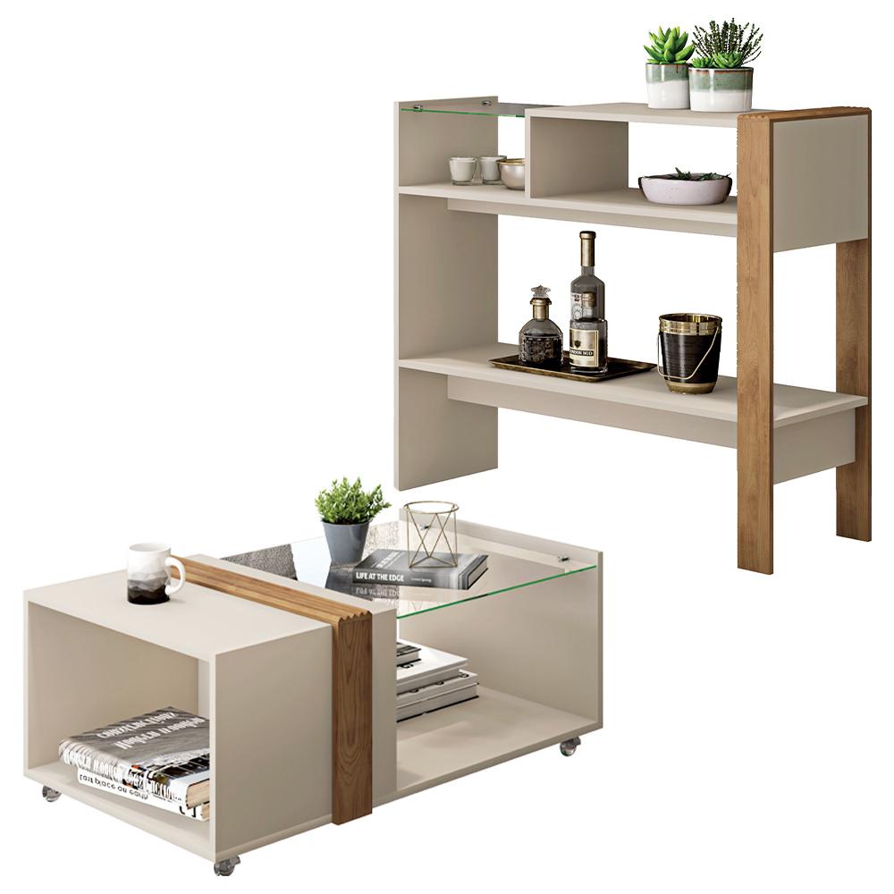 Conjunto Aparador Mênfis Com Mesa De Centro Núbia Caemmun - Home & Living
